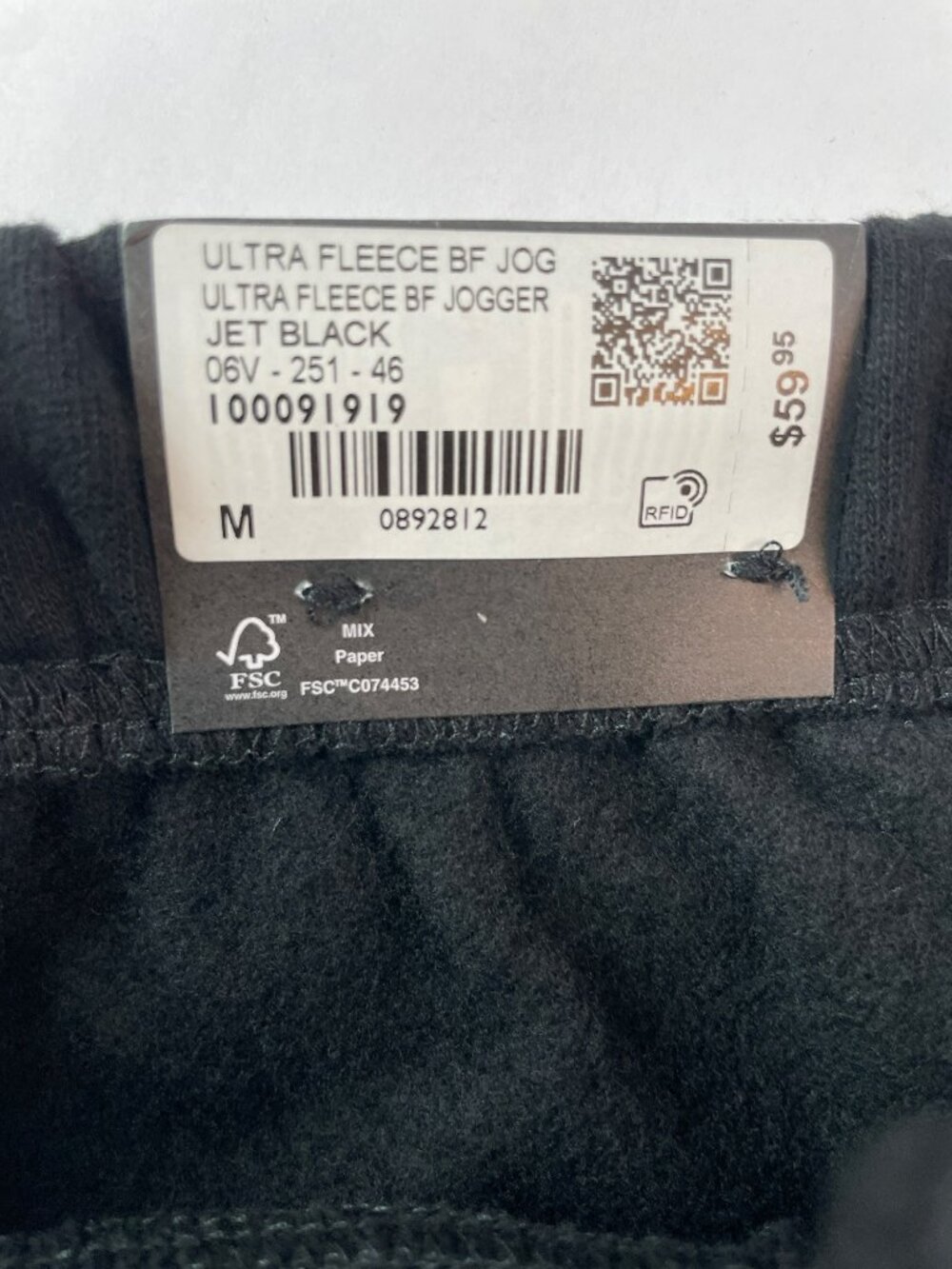 Gargae Ultra Fleece Boyfriend Jogger Pants Jet Black Elastic Women's Sz M $60NWT - Picture 6 of 10